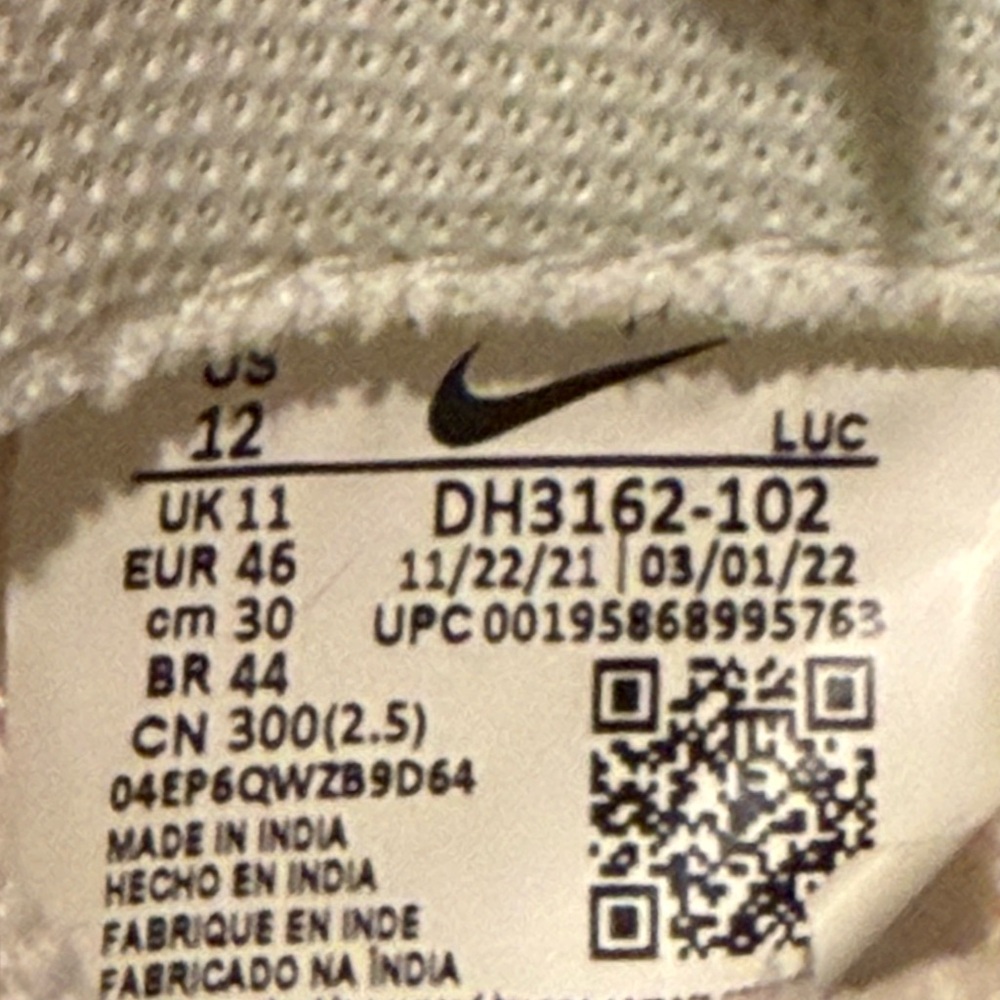 *PRE-OWNED* Nike Men's Size 12 Court Legacy Next Nature Leather Red Logo - Picture 8 of 9